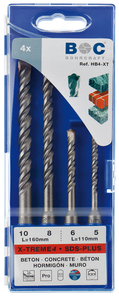 Bohrcraft HB4XT Hammerbohrer SDS+ // 5/6x110+8/10x160/4-tlg. 26101430004