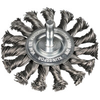 Klingspor Zopf-Rundbürste, Stahl 75mm Schaft 6mm 1