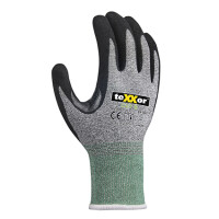 teXXor Schnittschutz-Handschuh, Gr. 9, CUT B grau-meliert/gr