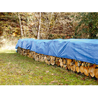 Gewebeplane, 6x10m blau mit Metallösen, 130 g/m² 2