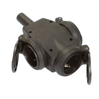 Vollgummi-Dreiwegkupplung, 3-fach, schwa gallery