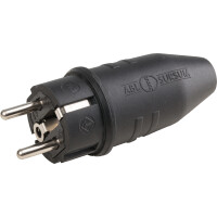 Vollgummistecker, 230V, 16A schwarz gallery