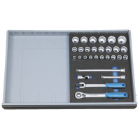Steckschlüssel-Sortiment 1/2" in CT-Modul 29tlg 2