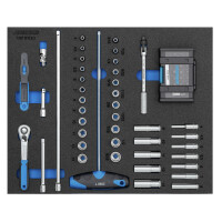 Steckschlüssel-Sortiment 1/4" in CT-Modul 67tlg 1