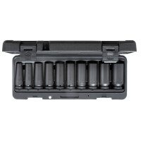 Kraftschrauber-Satz lang 1/2" 10-tlg