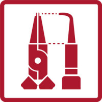 Flachrundzange gew.45° L.160mm 2K-Griff 2