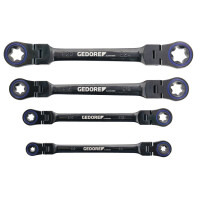 Doppel-Gelenk-Ringratschenschlüsselsatz 4