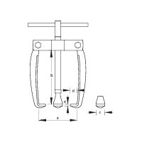 Polklemmenabzieher 3-armig 80x80 mm 2