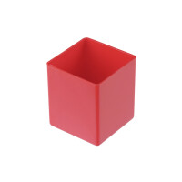 Einsatzbox aus PS, 54x54x63 mm,rot
