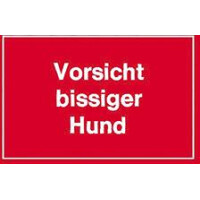 Warnschild, 250x150mm Vorsicht bissiger Hund