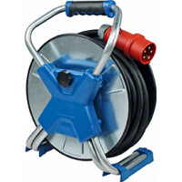 AS Schwabe Stahlblech-Kabeltrommel, 25m Gummikabel 5x2,5 H07