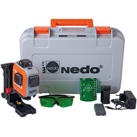 Nedo Multilinienlaser, X-Liner 3D 360° green, selbstnive