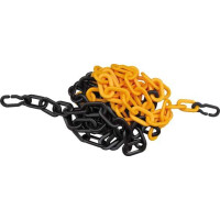 Absperrkette, 6mm Kunststoff schwarz/gel gallery