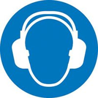 Gebotsschild, 200mm-Gehörschutztragen PV