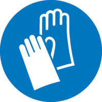 Gebotsschild, 200mm-Schutzhandschuhe tragen P