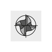 forum Schaftfräser HSS-Co, DIN844K Typ HR kurz, 8mm 4 S