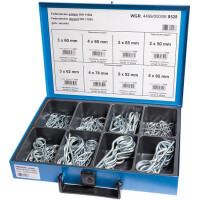 Sortiment Federstecker, einfach u. doppelt, v